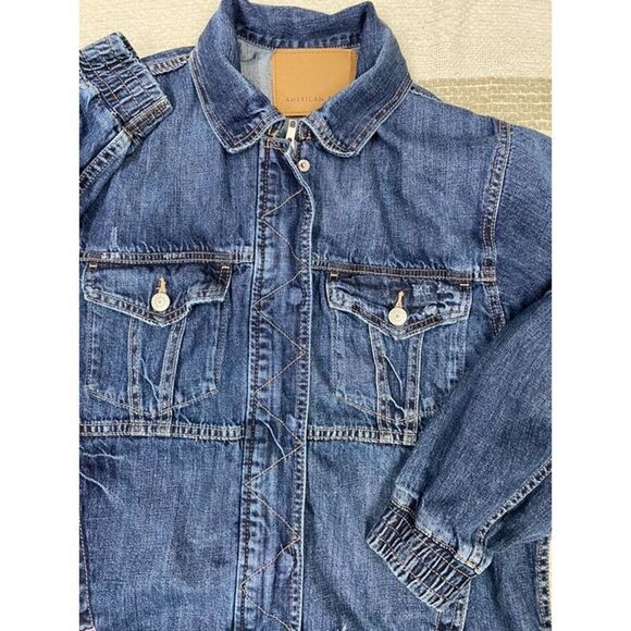 American Eagle Blue Denim Jacket Size Small - Picture 5 of 10